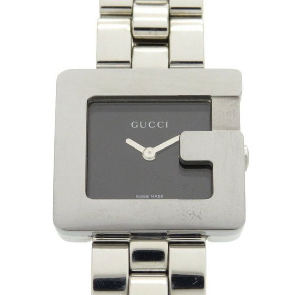 Gucci 3600L Stainless Steel Black Silver Dial Quartz Watch 1749GUCCI - Picture 1 of 9